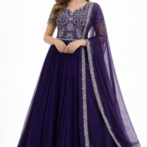 Royal Amethyst Embroidered Lehenga