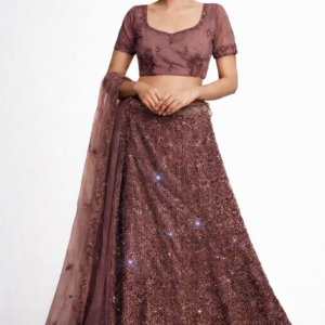 Rose Gold Luxe Sequin Lehenga Set