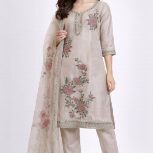 Ivory Bloom Embroidered Suit