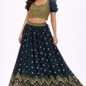 Midnight Royale Embroidered Lehenga