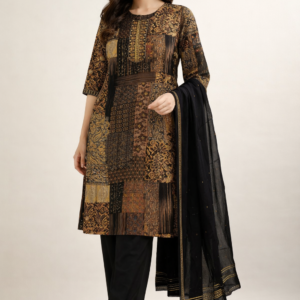 Heritage Patchwork Printed Kurti Set