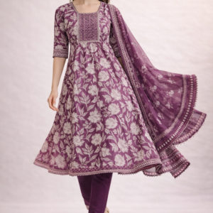 Blush Bloom Floral Anarkali Set
