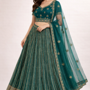 Emerald Royale Embroidered Lehenga Set